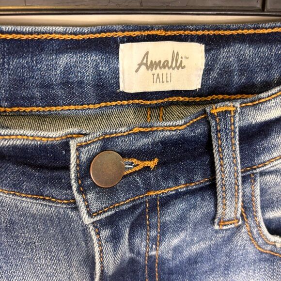 Amalli Talli High Waisted Skinny Jeans Women's Size 28 with 34" Inseam - Picture 5 of 6